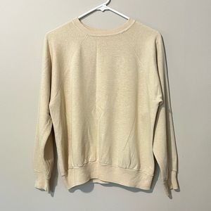Vintage 80s Plain Beige Sweatshirt *super soft*